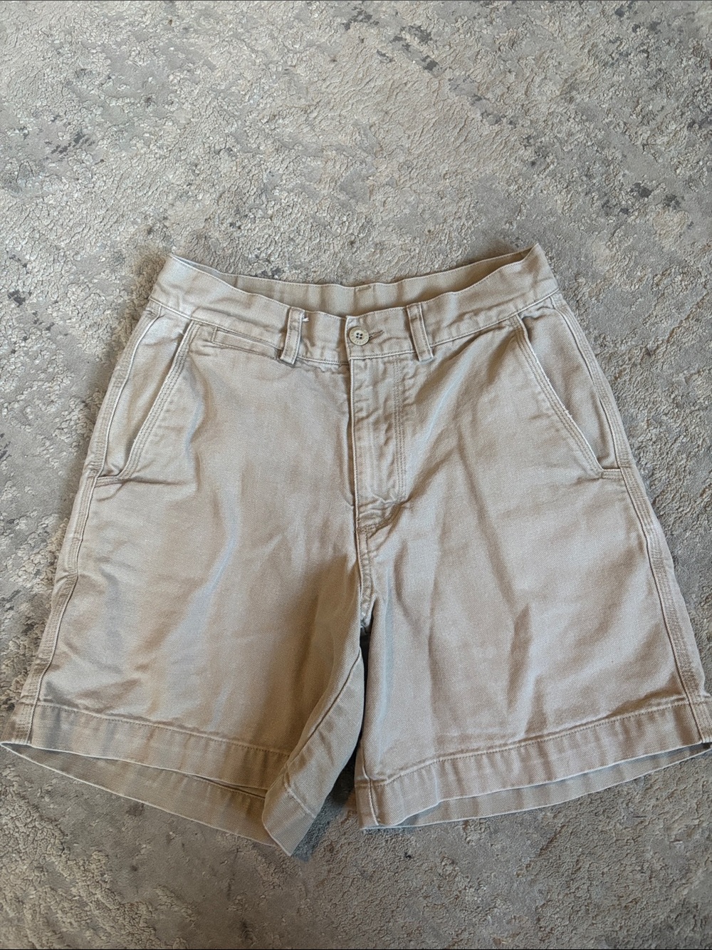 Patagonia Men's Light Tan Flat-Front Shorts